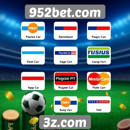 Opções de pagamento disponíveis no 952bet.com